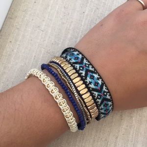 Stella & Dot wrap bracelet bluegill beaded new